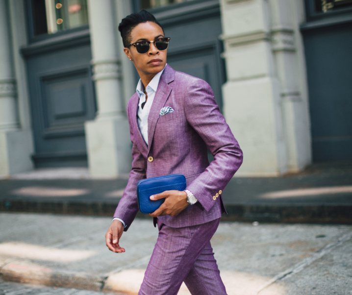 Purple Linen Suit