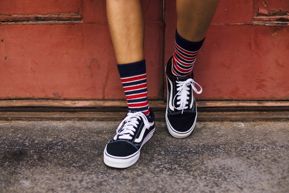 High socks with vans best sale