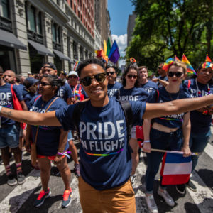 Delta Pride in Flight