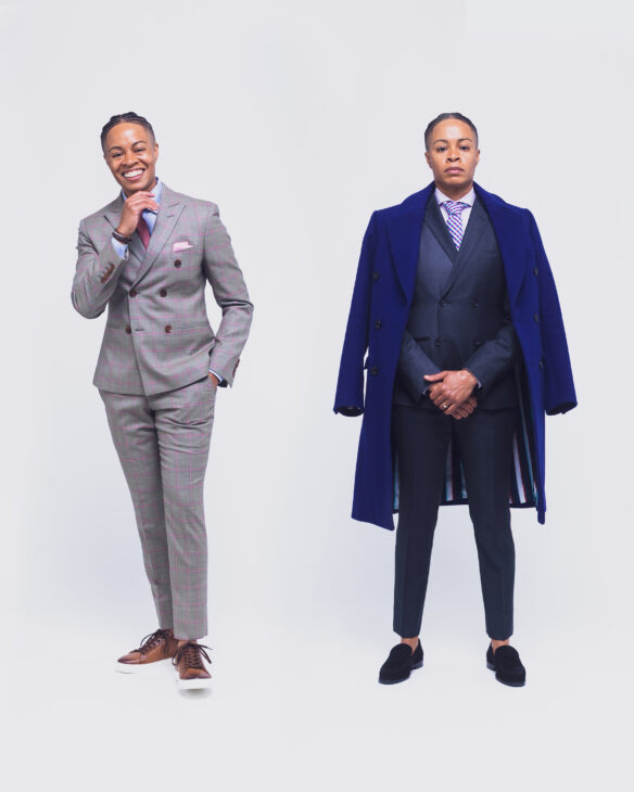 Masculine presenting suit style
